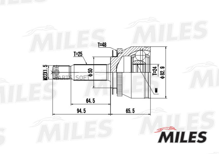 

MILES Шрус MILES ga20189 комплект