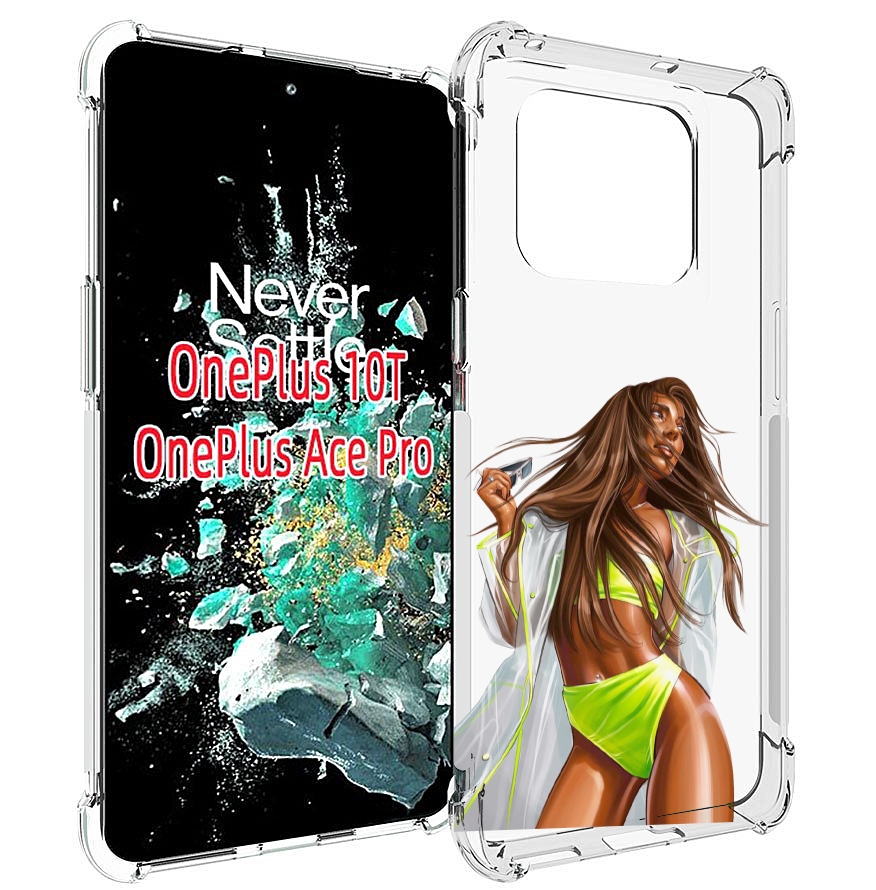 

Чехол MyPads девушка-модель-мулатка для OnePlus 10T, Прозрачный, Tocco