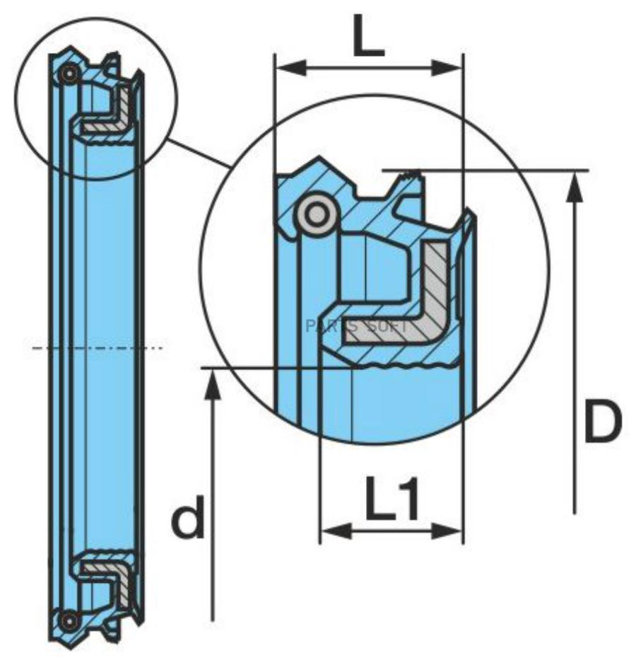 Сальник ступицы BPW 0256645800 135x156.7x8 ECO 10-12t