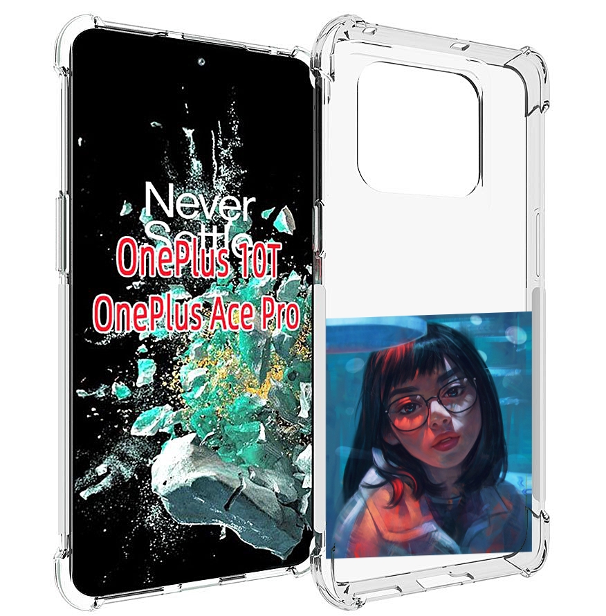 

Чехол MyPads девушка-под-красным-светом для OnePlus 10T, Прозрачный, Tocco