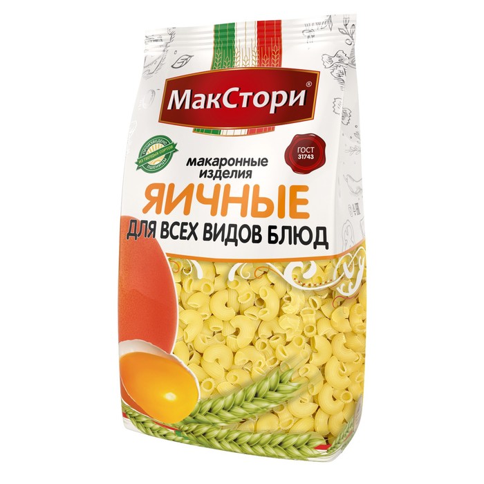 Макаронные изделия Макстори яичные рожки 350 г, 2 штуки