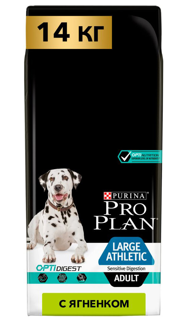 

PRO PLAN PRO PLAN ADULT DOG OPTIDIGEST LARGE ATHLETIC SENSITIVE DIGESTION для взрослых соб
