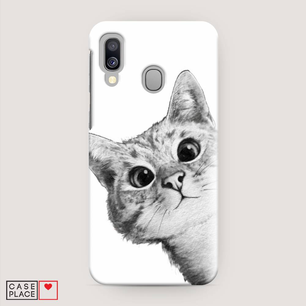 

Пластиковый чехол "Кот рисунок черно-белый" на Samsung Galaxy A40
