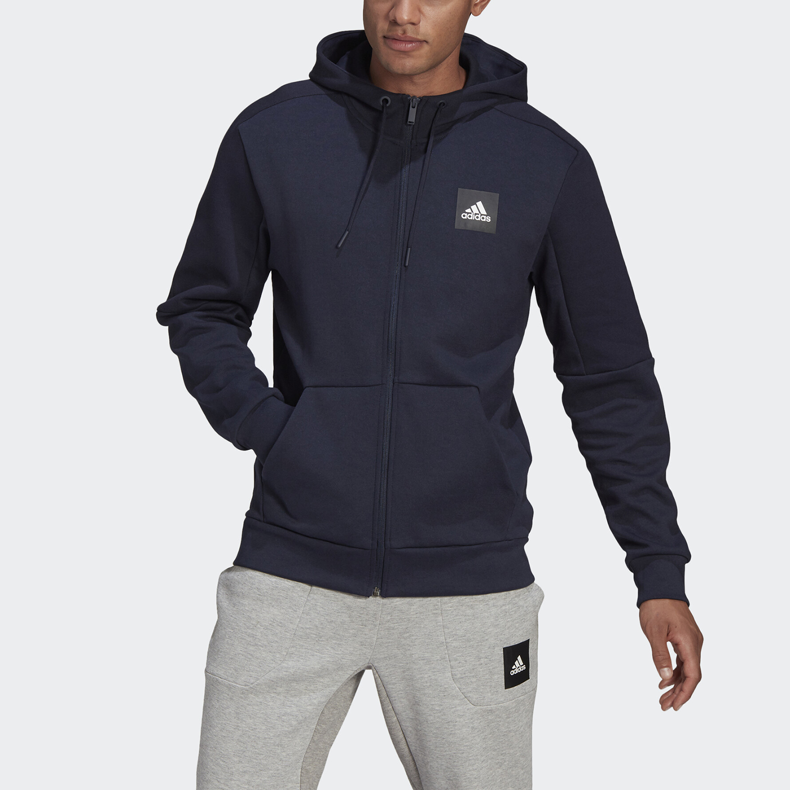 фото Толстовка мужская adidas gm6343 синяя xs
