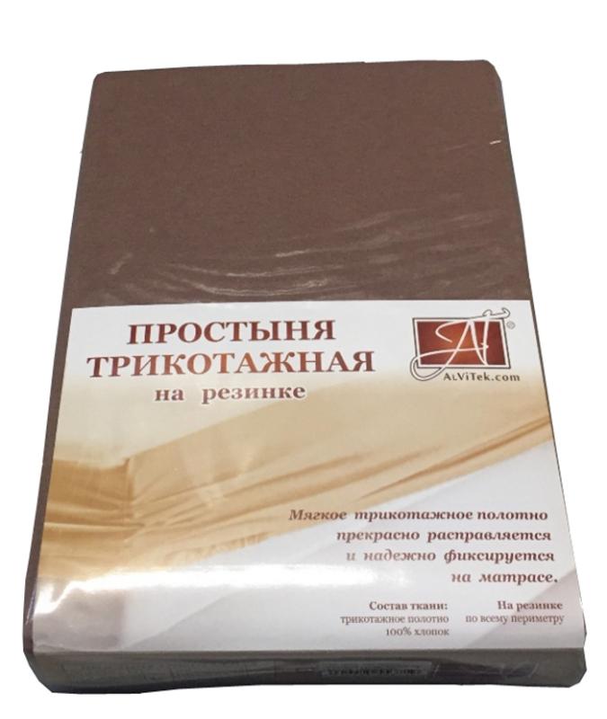 

Простыня на резинке трикотаж, "Альвитек" "Мокко"; 200 х 200 (размер), серия ПТР