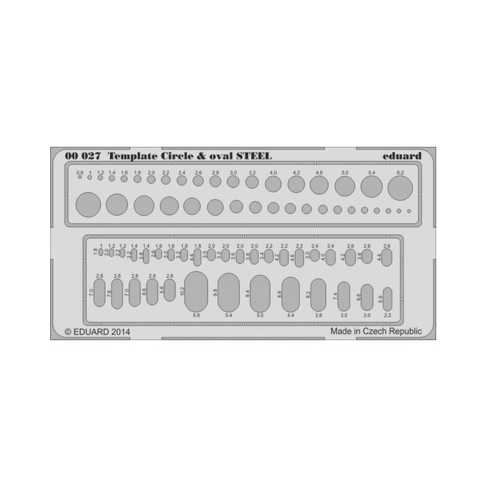 

00027 Eduard Инструмент Circle & oval STEEL, Однотонный