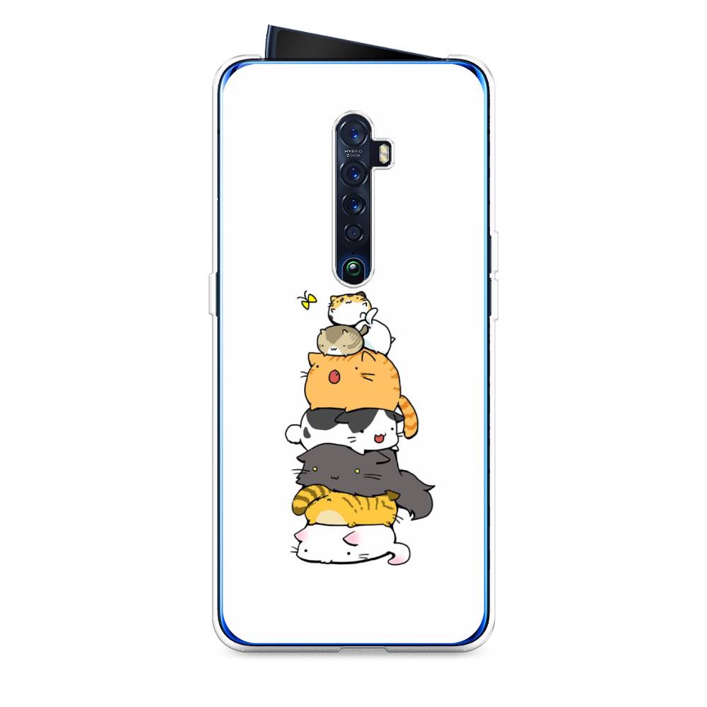 

Чехол Awog на Oppo Reno 2 "Бутерброд из котиков", Разноцветный, 253550-10