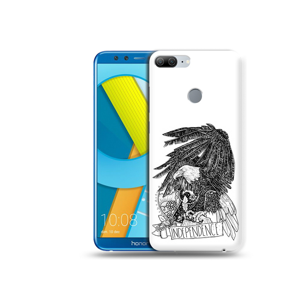 Чехол MyPads Tocco для Huawei Honor 9 Lite черно белый сокол (PT117118.56.688)