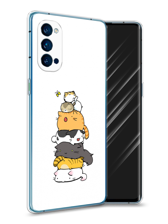 

Чехол Awog на Oppo Reno 4 Pro 5G "Бутерброд из котиков", Разноцветный, 253750-10
