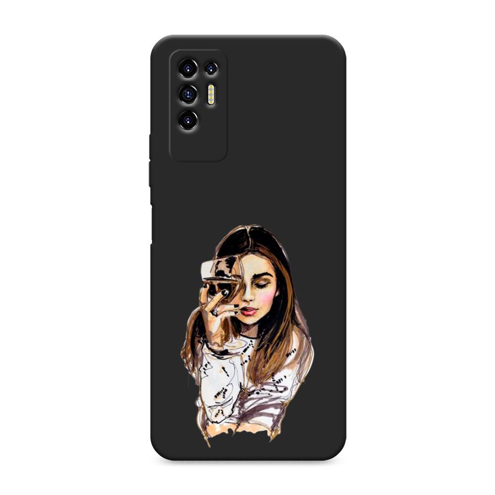 

Чехол Awog на Tecno Pova 2 "Девушка с бокалом", Разноцветный, 300552-1
