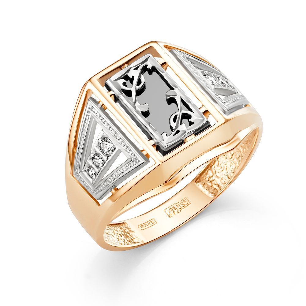 

Печатка из золота р., Караваевская Ювелирная Фабрика 31-0229, оникс, 31-0229