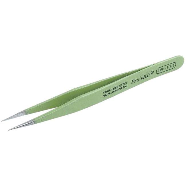 

Пинцет прямой изолированный Proskit 1PK-101T, Зеленый