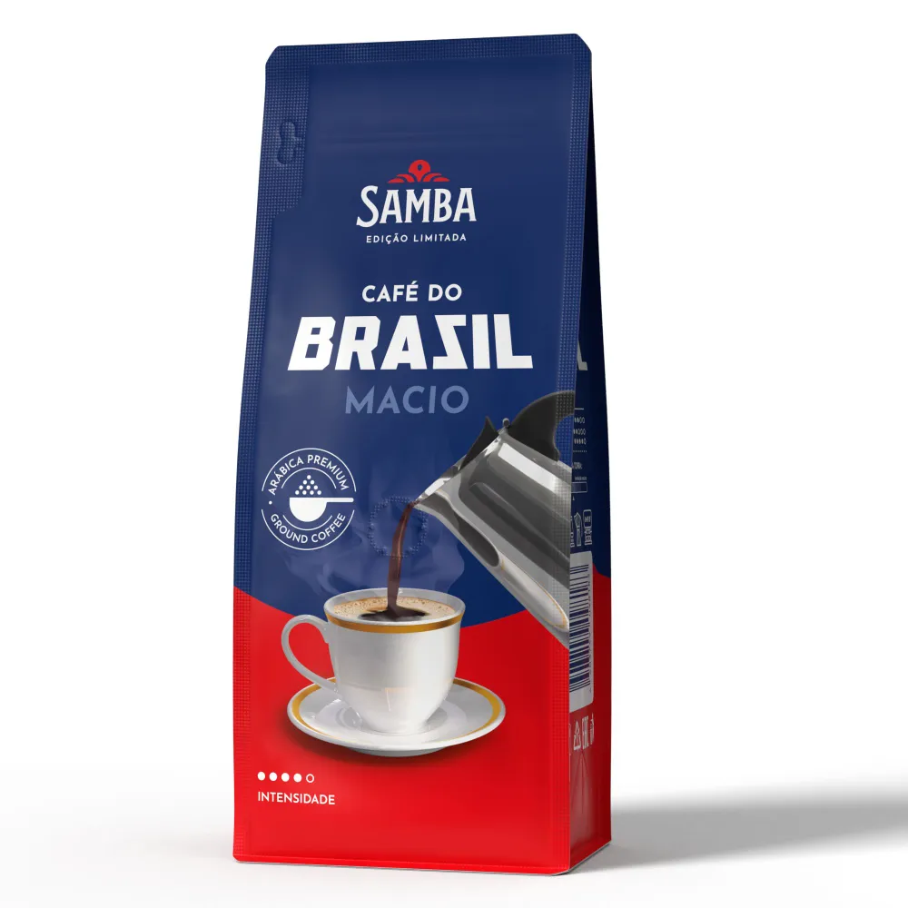 

Кофе молотый Samba Cafe Brasil MACIO, свежеобжаренный, арабика, 200 г, MACIO