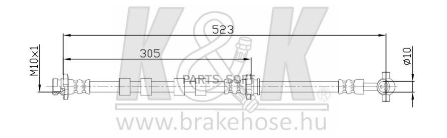 

Шланг Тормозной Nissan Maxima Qx (A32) 2.0 2.5 V6 24V 3.0 03.00- K&K Ft0130