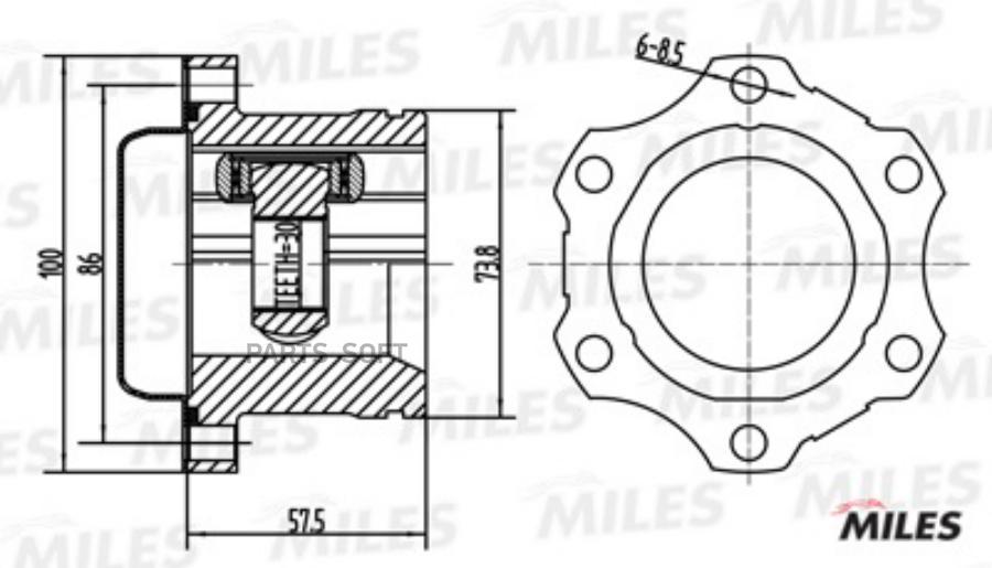 

MILES Шрус MILES ga10025 комплект