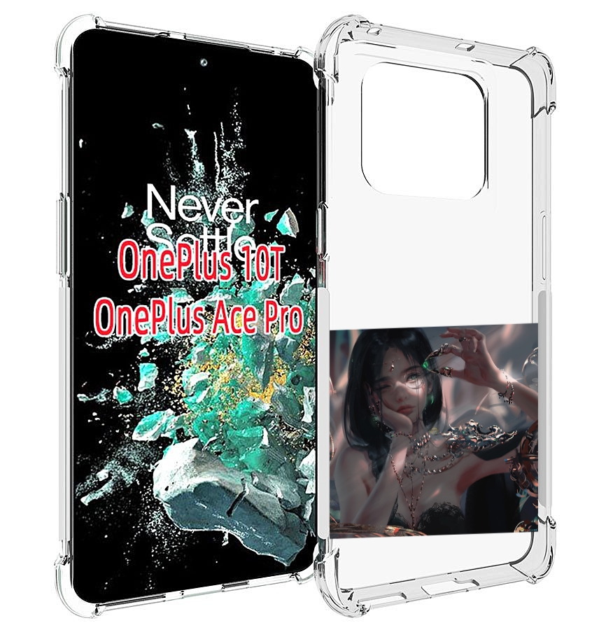 

Чехол MyPads девушка-с-алмазом для OnePlus 10T, Прозрачный, Tocco