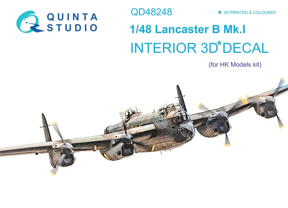 QD48248 3D Декаль интерьера кабины Lancaster B Mk.I HK Models