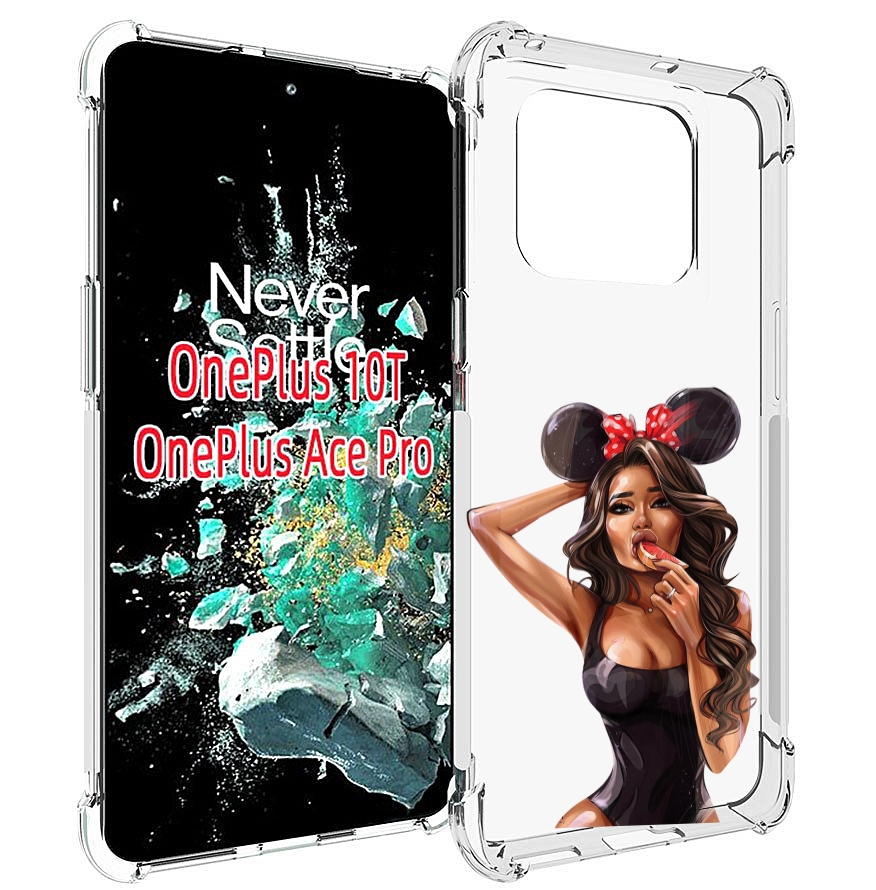 

Чехол MyPads девушка-с-грейпфрутом женский для OnePlus 10T, Прозрачный, Tocco