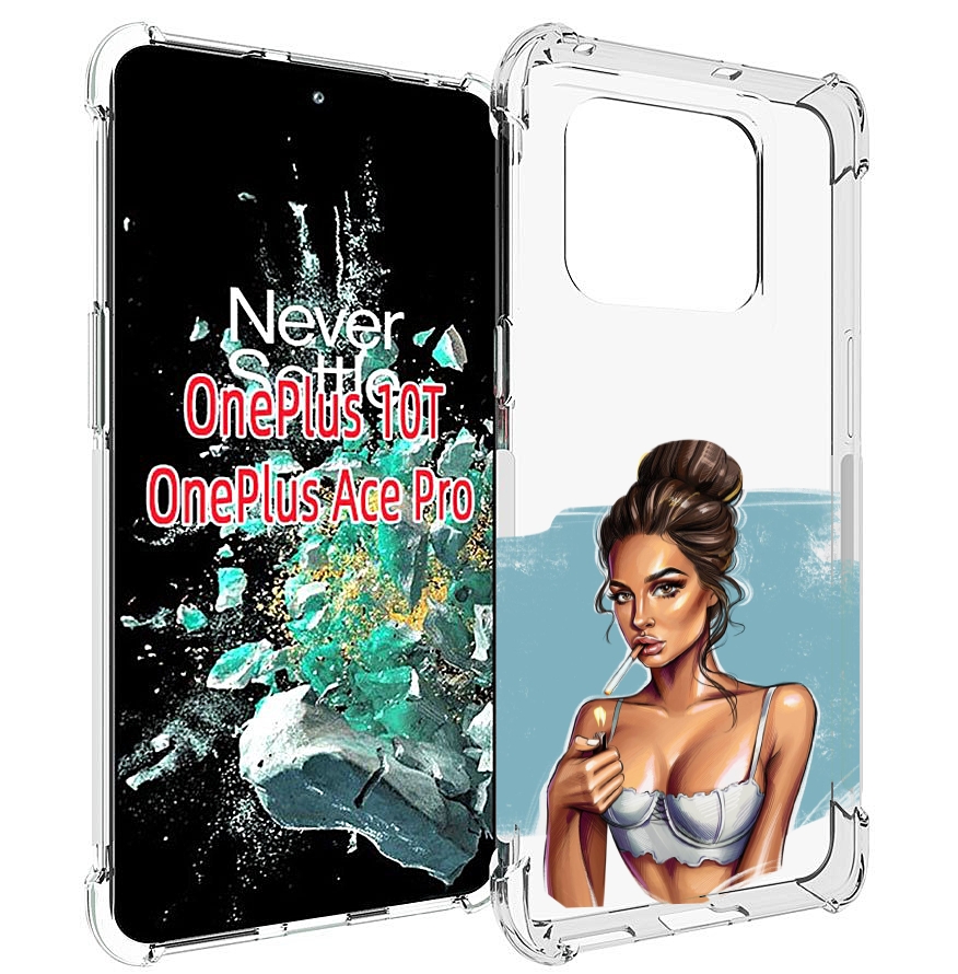 

Чехол MyPads девушка-с-зажигалкой для OnePlus 10T, Прозрачный, Tocco