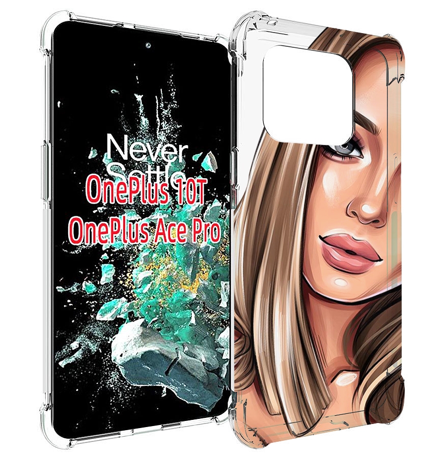 

Чехол MyPads девушка-с-каре женский для OnePlus 10T, Прозрачный, Tocco