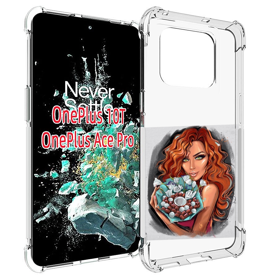 

Чехол MyPads девушка-с-кокосовым-букетом женский для OnePlus 10T, Прозрачный, Tocco