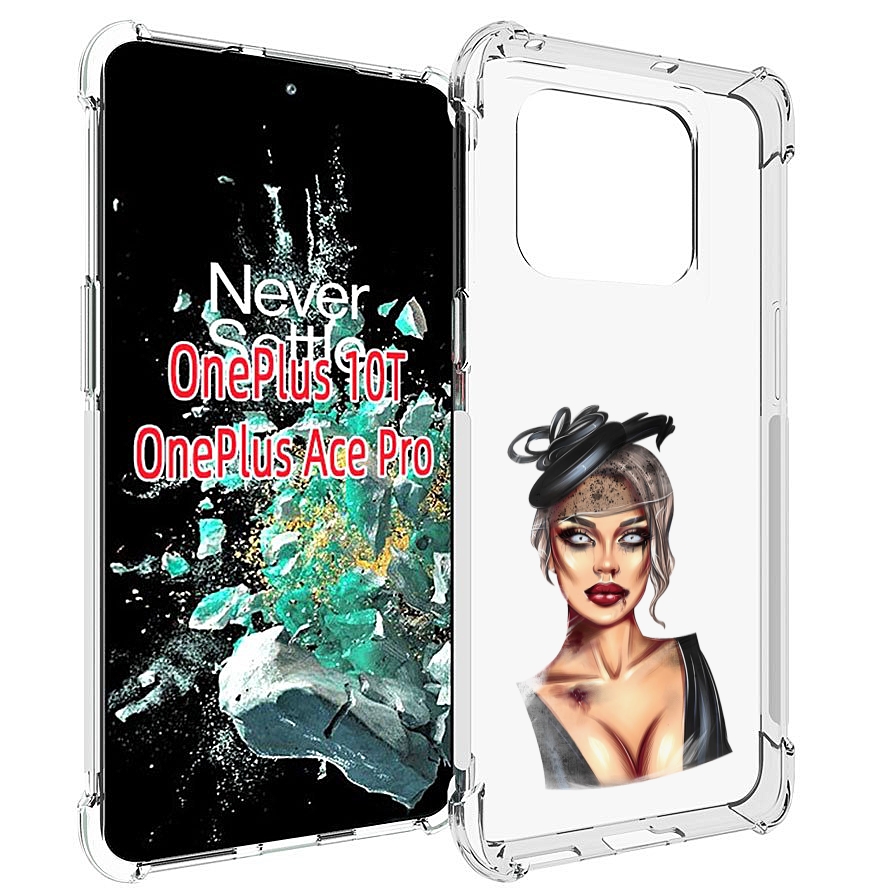 

Чехол MyPads девушка-с-линзами для OnePlus 10T, Прозрачный, Tocco