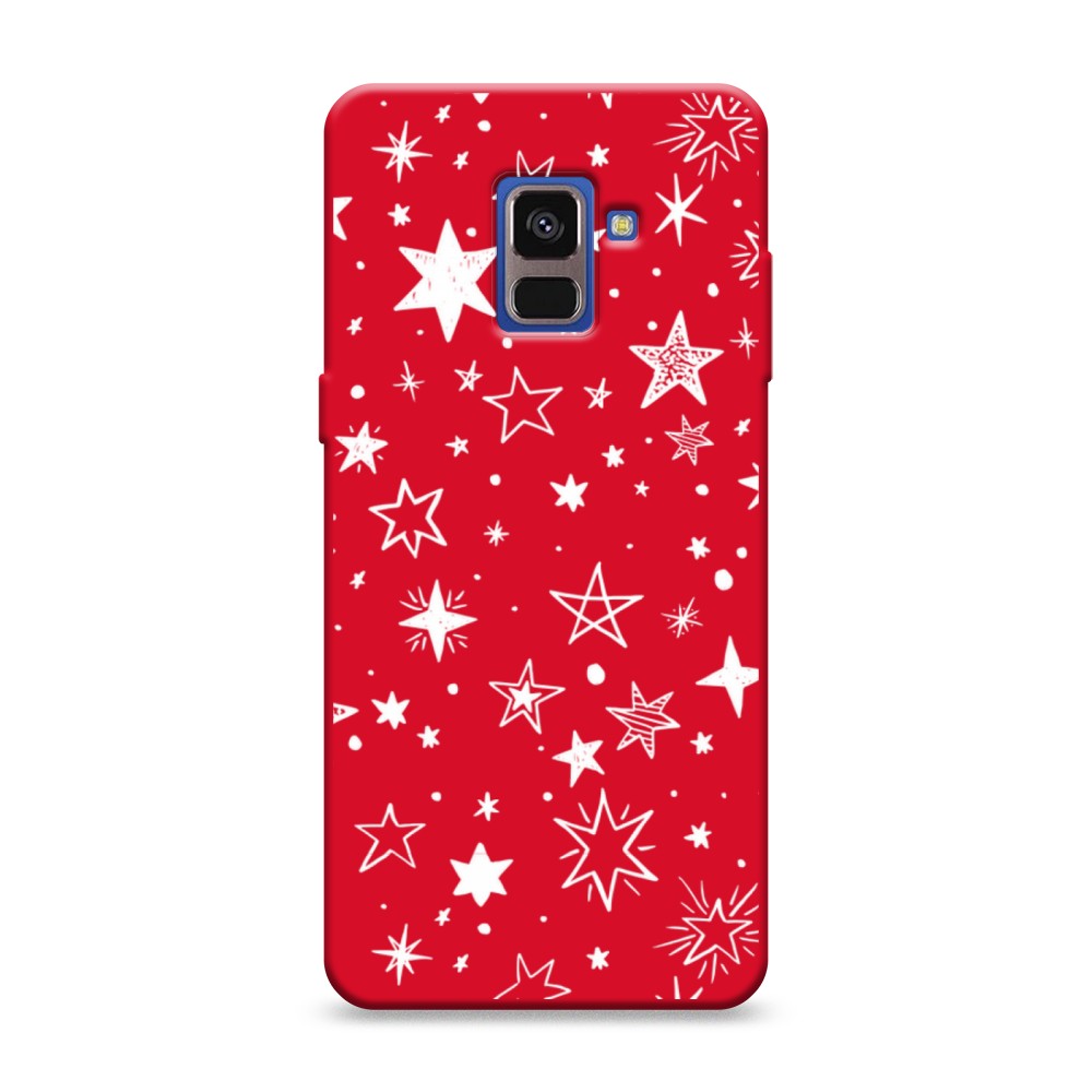 

Чехол Awog на Samsung Galaxy A8 2018 "Звездочки графика белая", Разноцветный, 25453-1