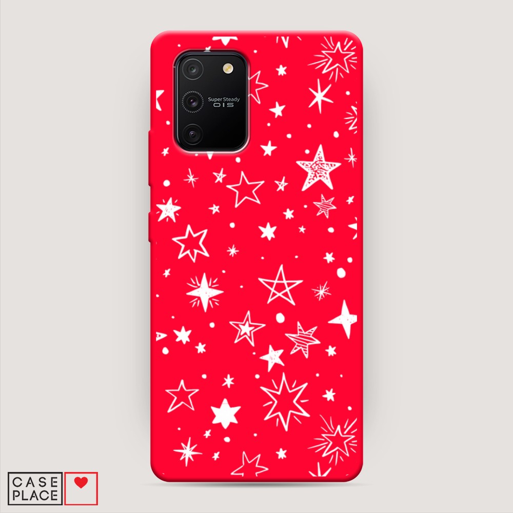

Чехол Awog на Samsung Galaxy A91/S10 Lite "Звездочки графика белая", Разноцветный, 29953-1