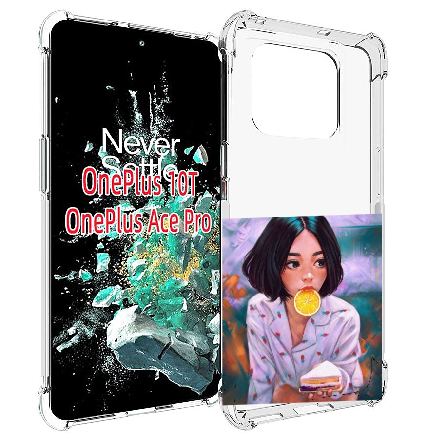 

Чехол MyPads девушка-с-чизкейком женский для OnePlus 10T, Прозрачный, Tocco