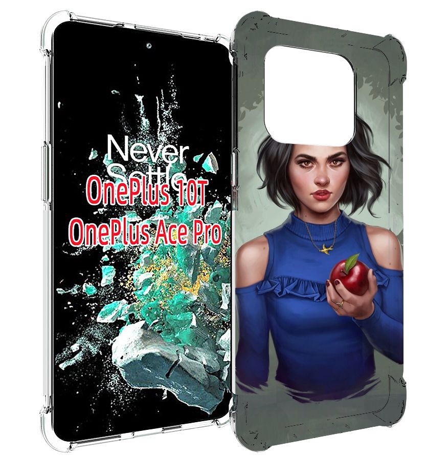 

Чехол MyPads девушка-с-яблоком женский для OnePlus 10T, Прозрачный, Tocco