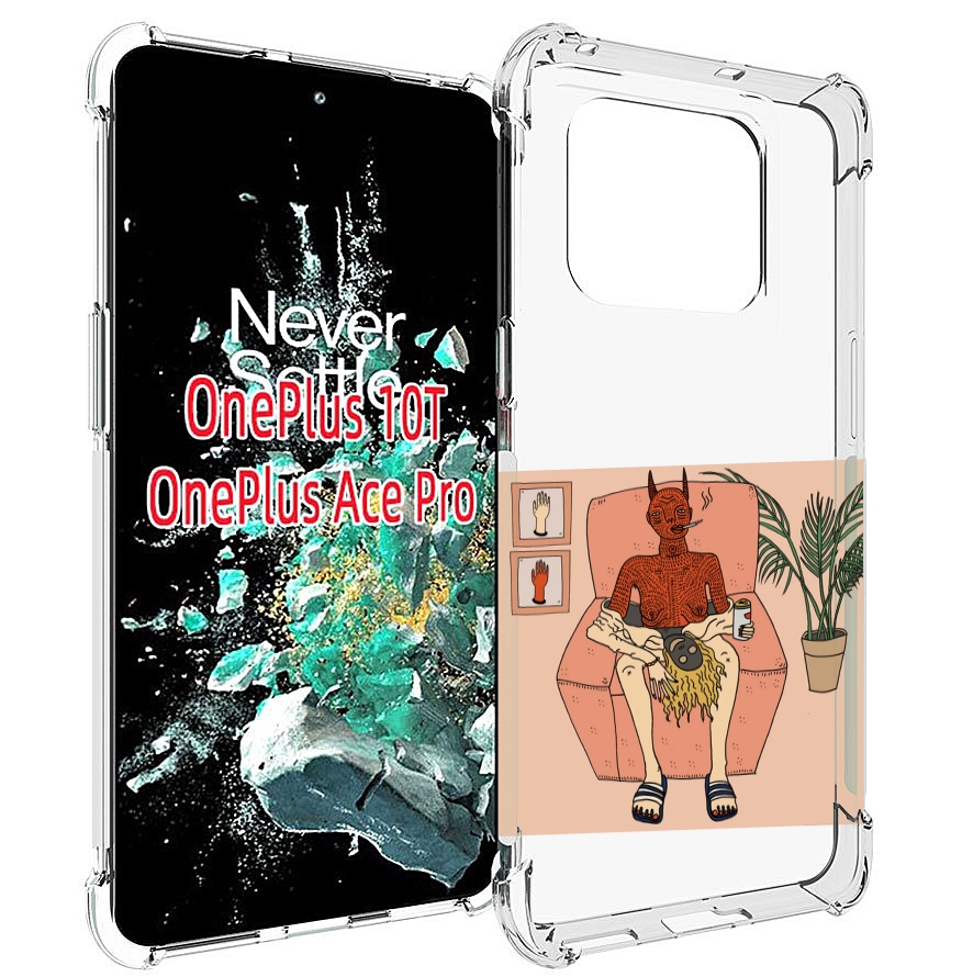

Чехол MyPads девушка-сняла-кожу для OnePlus 10T, Прозрачный, Tocco