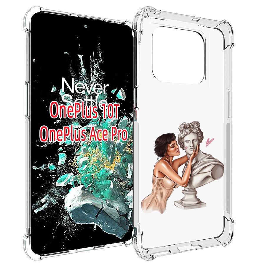 

Чехол MyPads девушка-со-статуей женский для OnePlus 10T, Прозрачный, Tocco