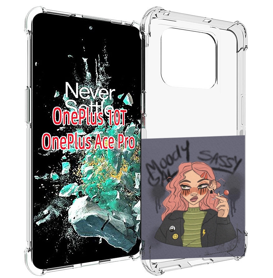 

Чехол MyPads дерзкое-настроение женский для OnePlus 10T, Прозрачный, Tocco