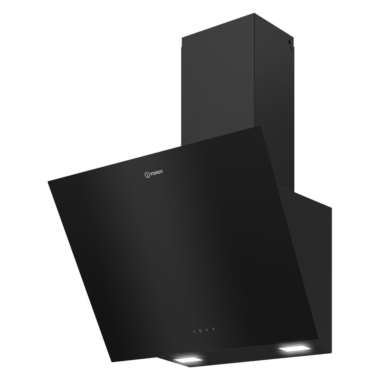 Вытяжка настенная Indesit INHV 6FLM BL черный встраиваемая варочная панель электрическая indesit ir 260 cm черный