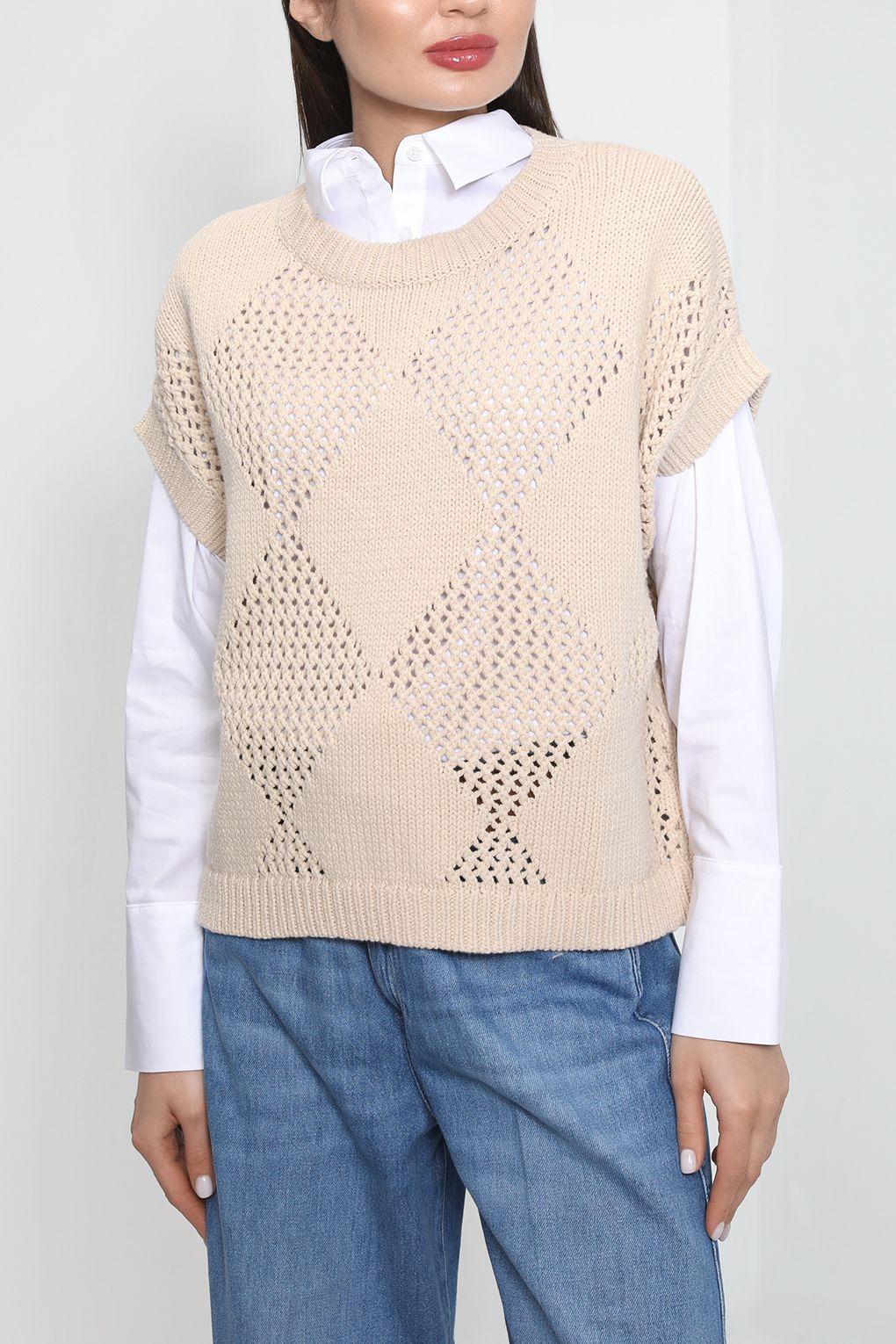 

Жилет женский SABRINA SCALA SS2304Т1422-017 бежевый XS, SS2304Т1422-017