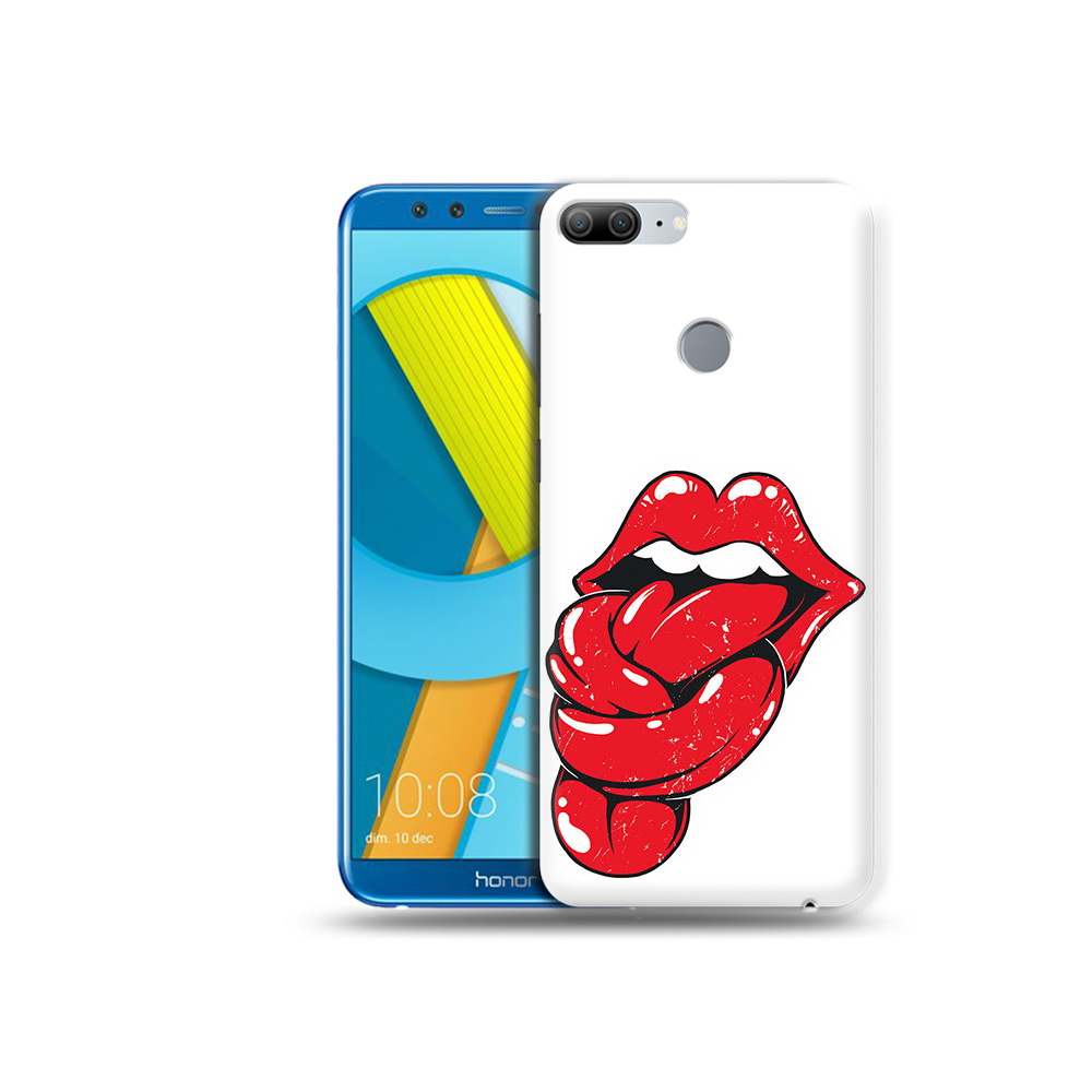 

Чехол MyPads Tocco для Huawei Honor 9 Lite яркие губы с языком (PT117118.56.705), Прозрачный, Tocco