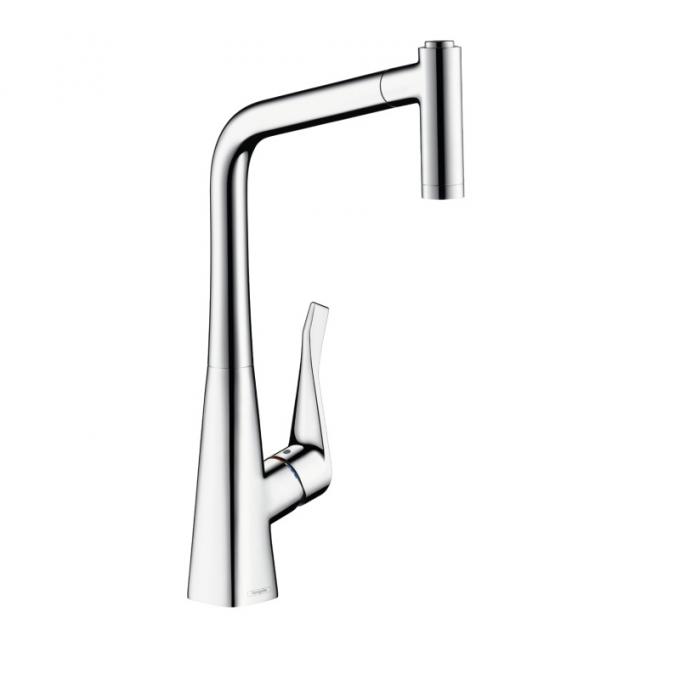 фото 14820000 metris смеситель для кухни однорычажный, с выдвижным душем, ?? hansgrohe