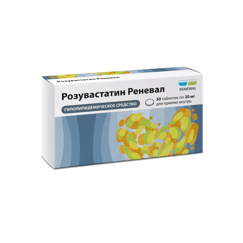 

Розувастатин Реневал таблетки 20 мг 30 шт.