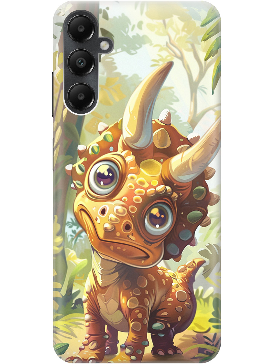 

Силиконовый чехол на Samsung Galaxy A05s с рисунком "Малыш-динозавр", Желтый;зеленый, 20001456