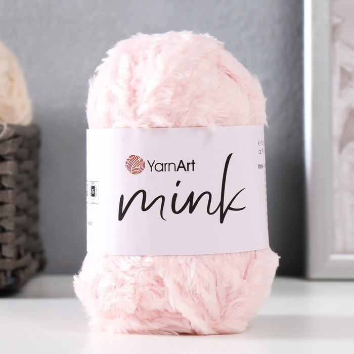 

Пряжа YarnArt "Mink" 100% полиамид 75 м, 1 шт, 50 г, 347 светло-розовый (9464969)