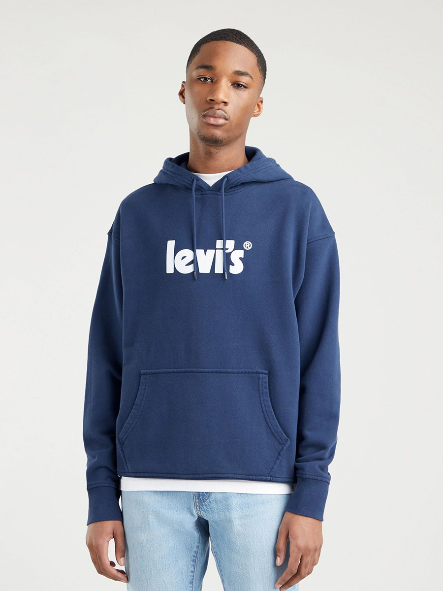 

Худи мужское Levi's 38479-0081 синее XL, 38479-0081