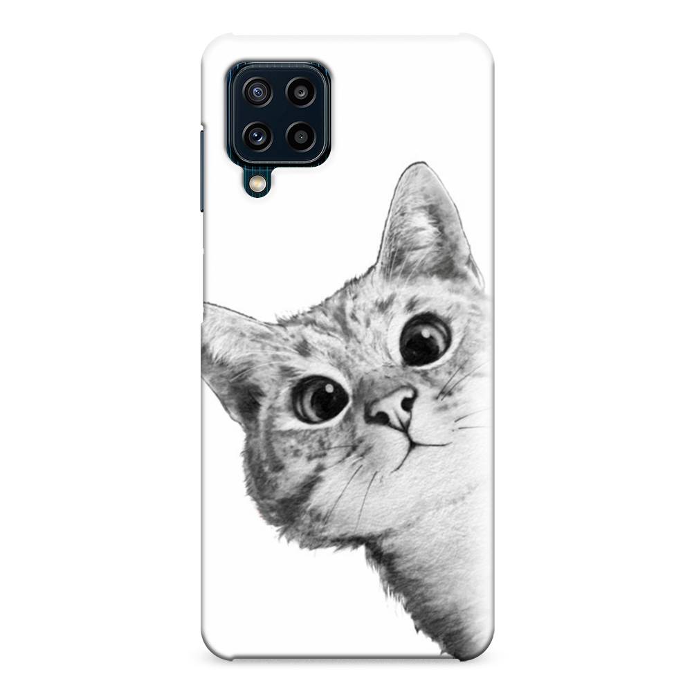 

Пластиковый чехол "Кот рисунок черно-белый" на Samsung Galaxy M32
