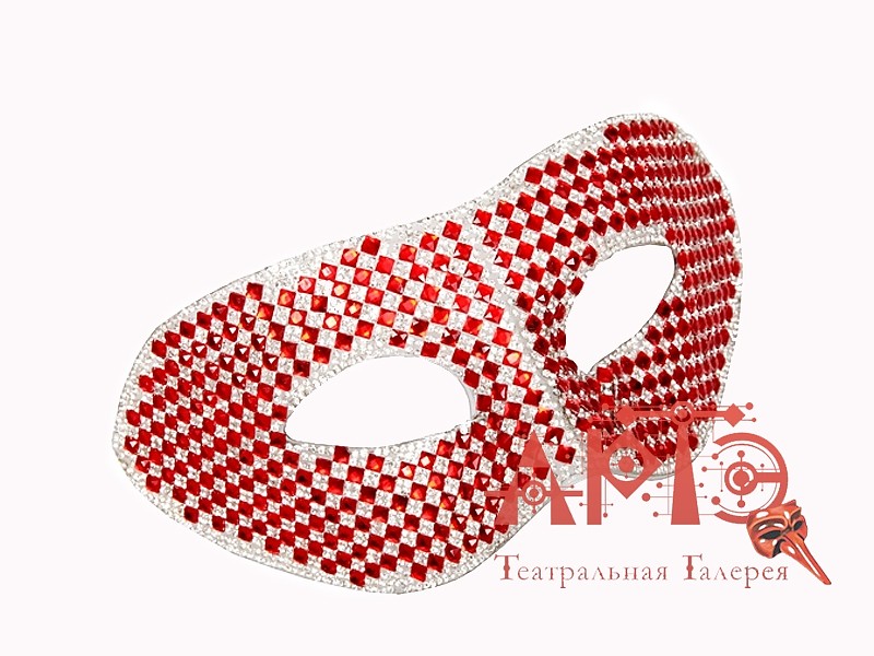 

Маска "Королевский Блеск" со стразами (Цв: Красный ), 1993-2
