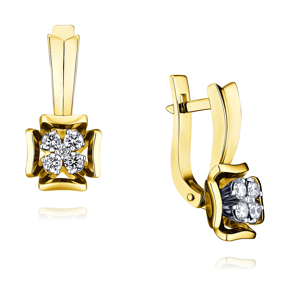 

Серьги из желтого золота ADAMAS 2456546/01-А55Д-41, бриллиант, 2456546/01-А55Д-41