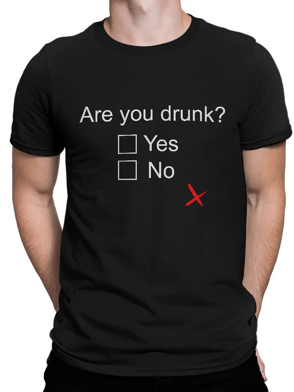 фото Футболка мужская design heroes аre you drunk? черная 2xl