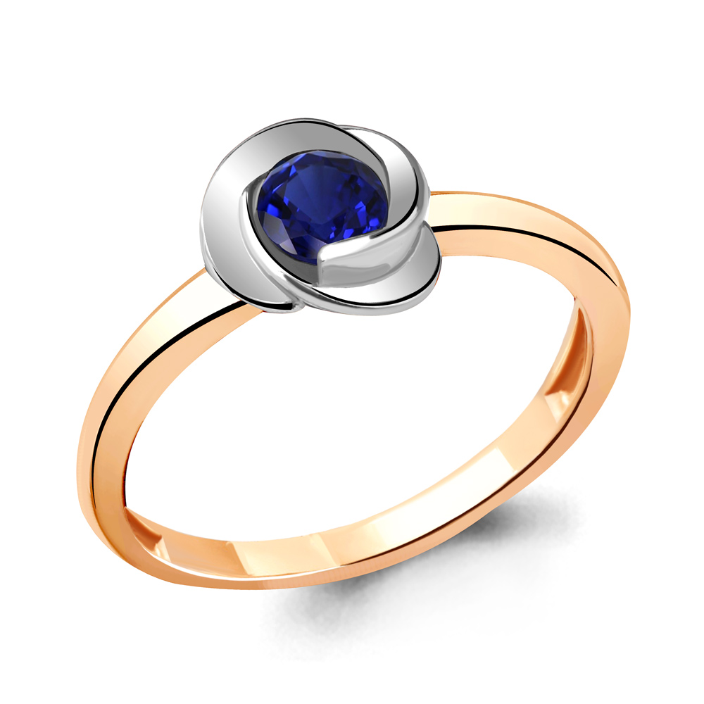 

Кольцо из серебра с сапфиром р.  Aquamarine 63892Н_925_з, 63892Н_925_з