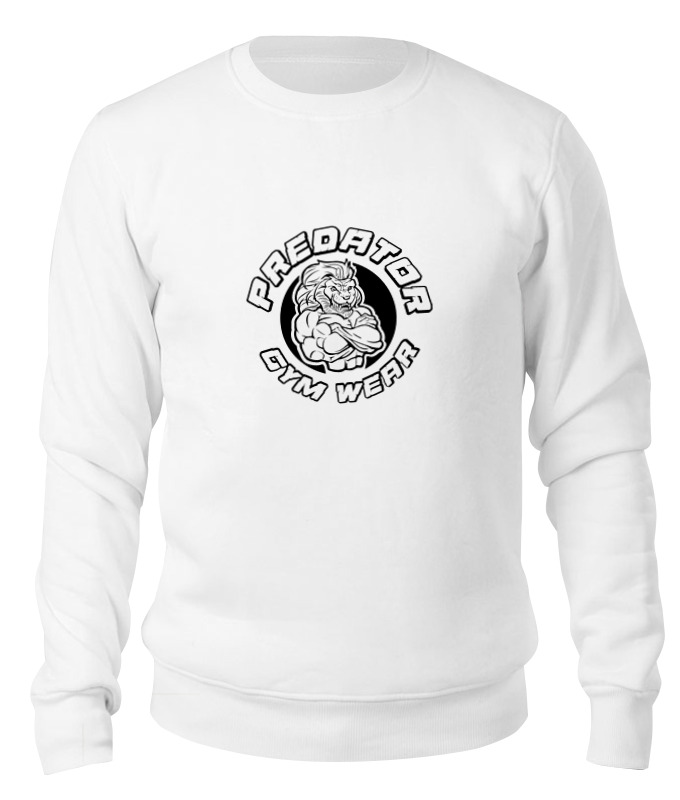 

Свитшот унисекс Printio Predator gym wear белый M, Predator gym wear