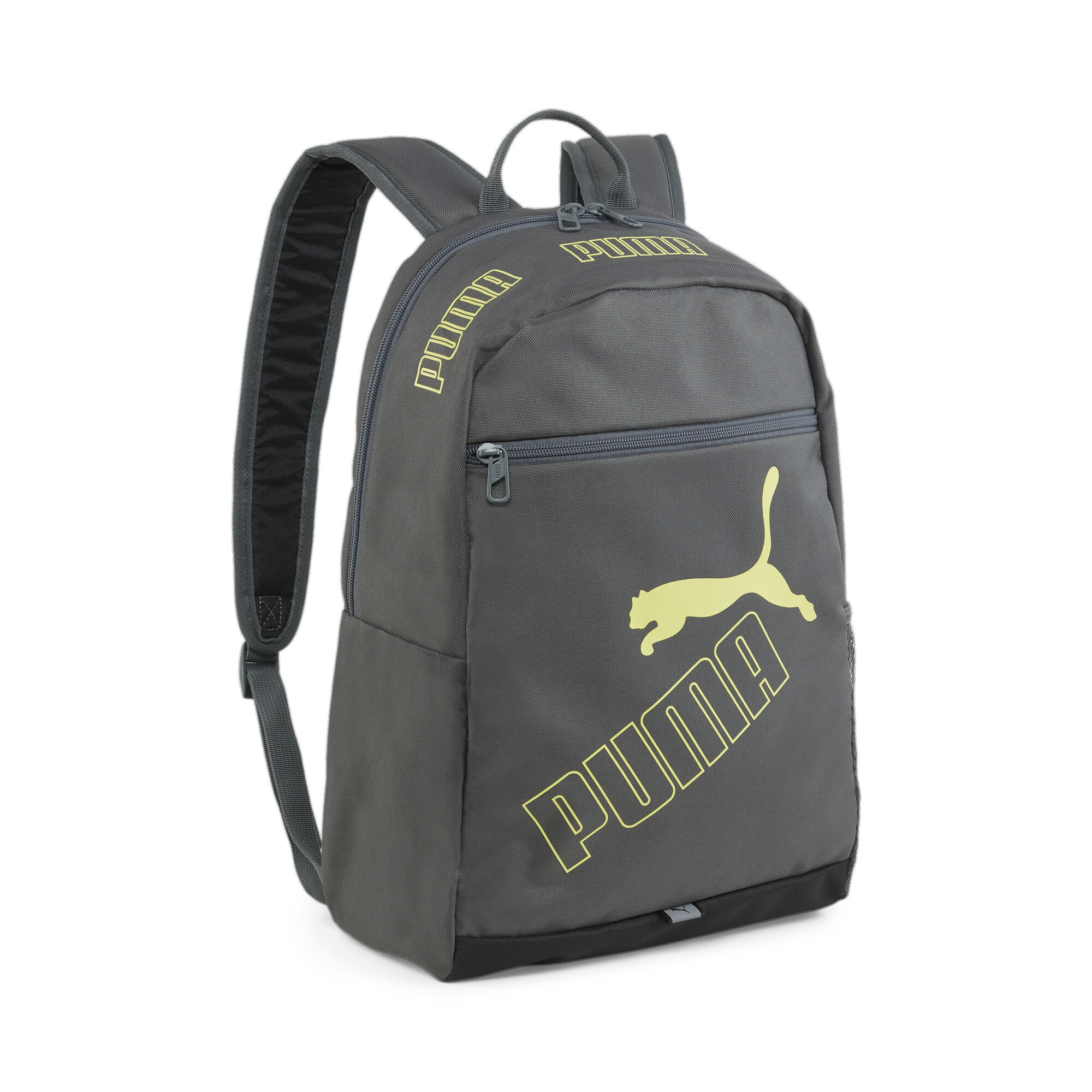 Рюкзак унисекс PUMA Phease Backpack II mineral gray-lime sheen, 45х30х17 см