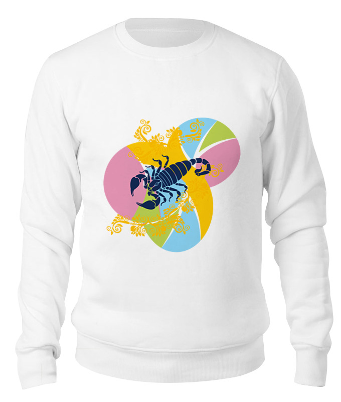 

Свитшот унисекс Printio scorpio белый M, scorpio