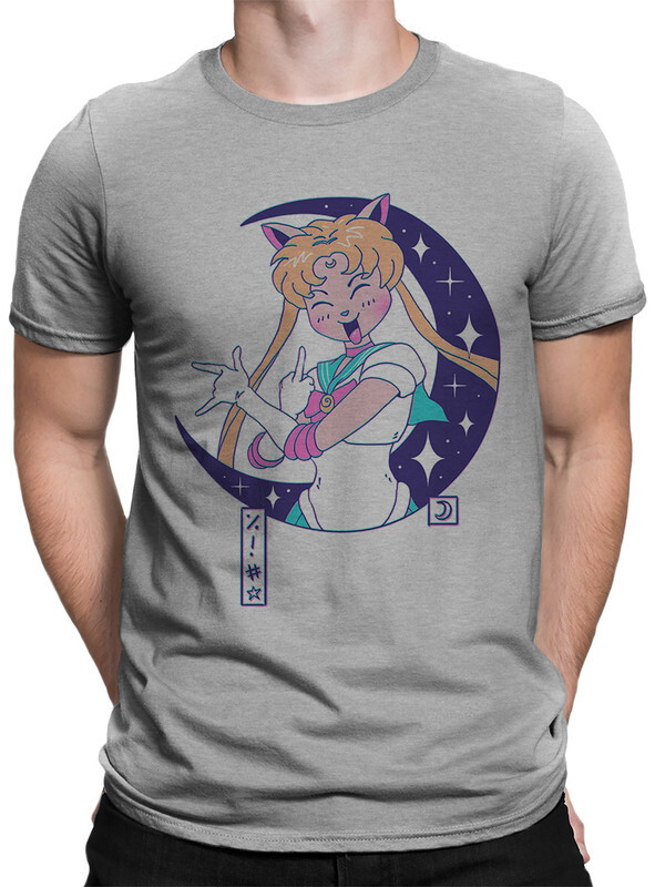 фото Футболка мужская design heroes аниме сейлор мун - sailor moon серая 2xl